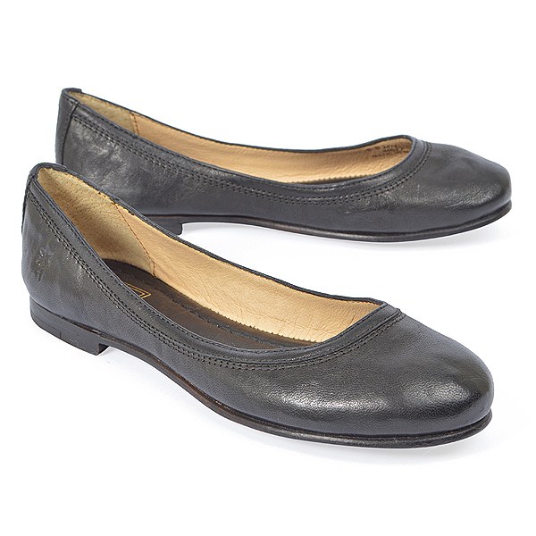 frye carson ballet flat black